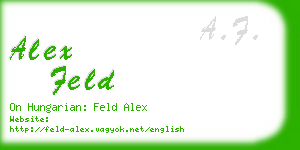 alex feld business card